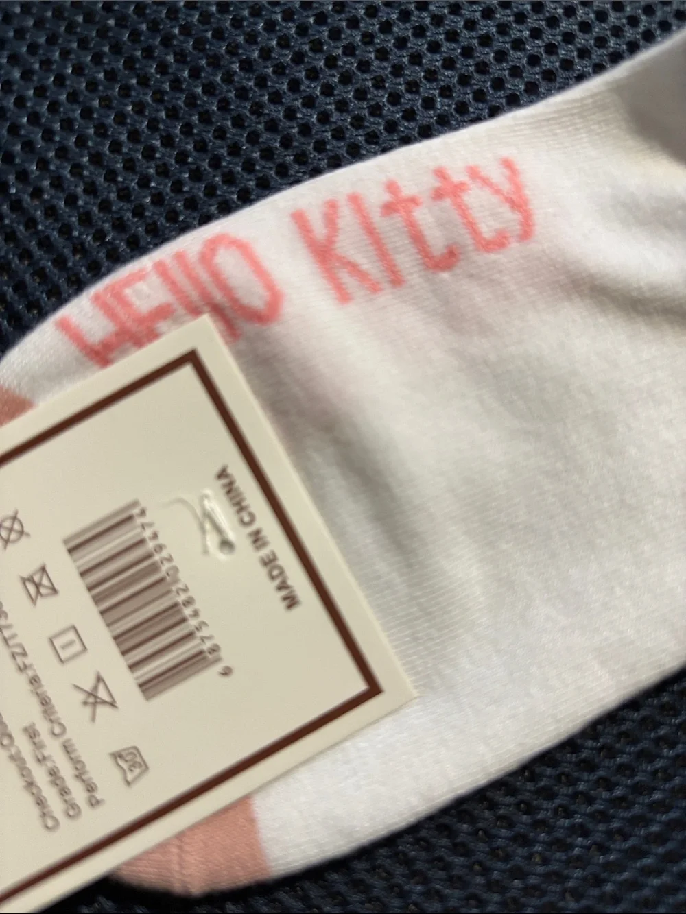 Hello Kitty White Socks with Pink Accents and Red Bow